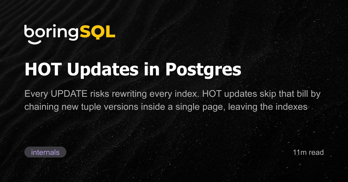 HOT Updates in Postgres