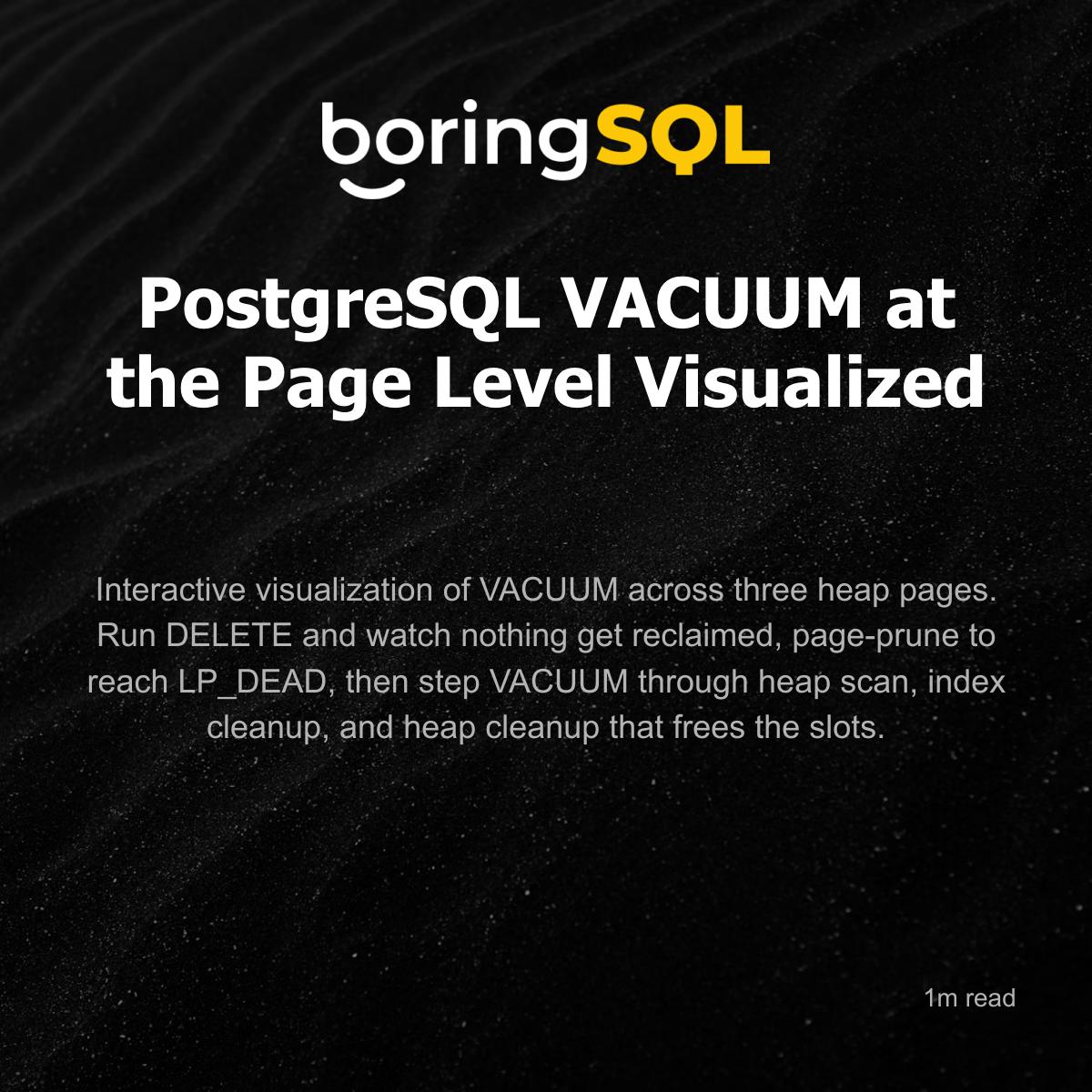 PostgreSQL VACUUM at the Page Level Visualized preview